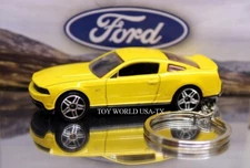 Custom Key chain '10 Ford Mustang GT Coupe yellow