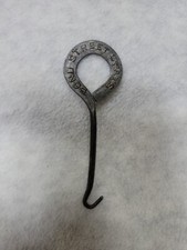 Antique Advertising Button Hook BOND STREET SPATS . 3 1/8" long
