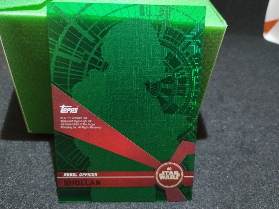 SHOLLAN 2017 Topps Star Wars High Tek GREEN DIFFRACTOR PARALLEL SP  03/10 - Image 2 of 2