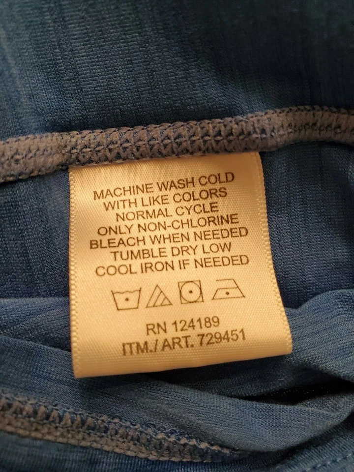 Camisa blusa Kirkland Signature para mujer talla M mediana azul Foto 3 de 4