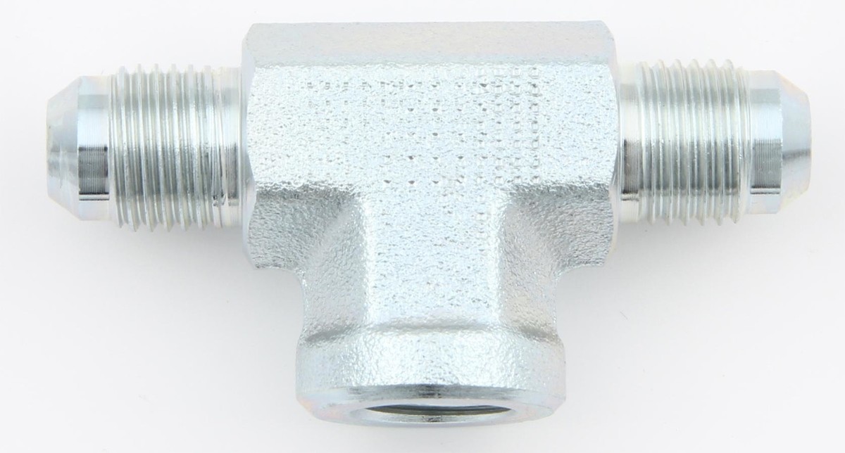 Aeroquip Steel Tee 1/8npt female to #4an Fitting Aeroquip Steel Tee 1/8npt female to #4an Fitting