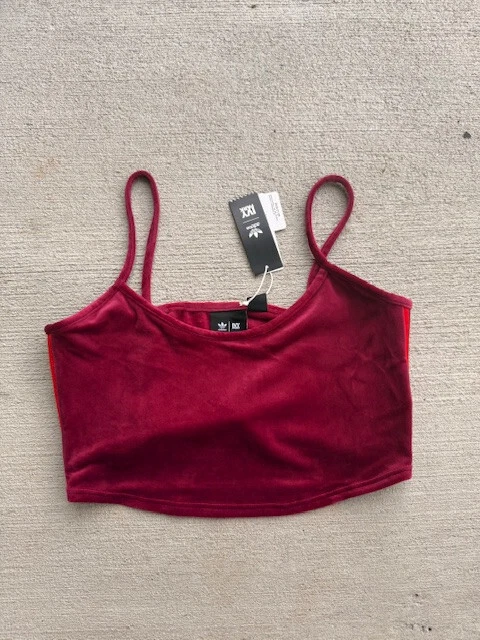 Camiseta sin mangas corta Adidas X Ivy Park madera de cerezo terciopelo talla 2X nueva con etiquetas Foto 3 de 4