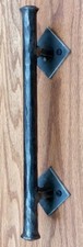 Barn Door Handle - Door Pull - Round Bar Distressed - 3/4" Dia.
