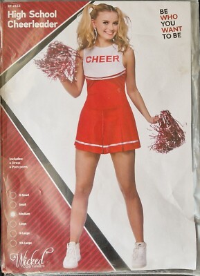 Damenkostüm sexy Cheerleader High School 50er Jahre Karneval Schlagerparty Gr M