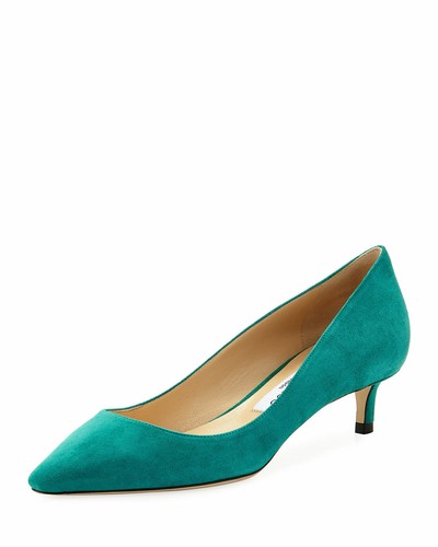 Jimmy Choo Romy Suede Low-Heel Pump 