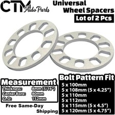 2x 8mm516 Thick 5x4.5 5x115 Universal Wheel Spacer Fit Acura Honda Kia Hyu