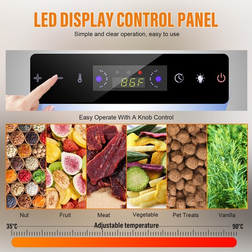 12 Trays Food Dehydrator Machine Stainless Steel 2000W Jerky Fruit Drying New-- - Picture 7 of 9