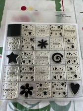 Close To My Heart Acrylix Stamp Set W325 Words To Live By Backgrounds Squares