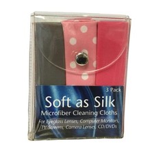 Soft As Silk Microfiber Cleaning Cloths Eyewear TV Camera Monitors travel, 3pk