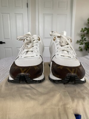 Louis Vuitton Run Away White Sneakers Size 38 Women's Trainers | eBay