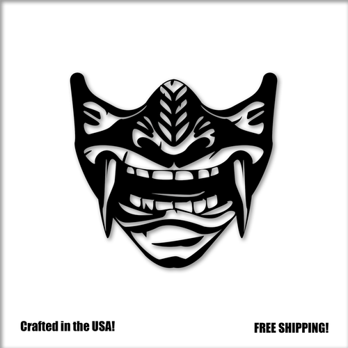 Oni Samurai Mask Vinyl Decal Sticker - Car Truck Window Japan JDM Racing Laptop