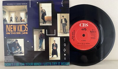 New Kids On The Block - Let's Try It Again - 7'' Single 1990 CBS Records BLOCK 8