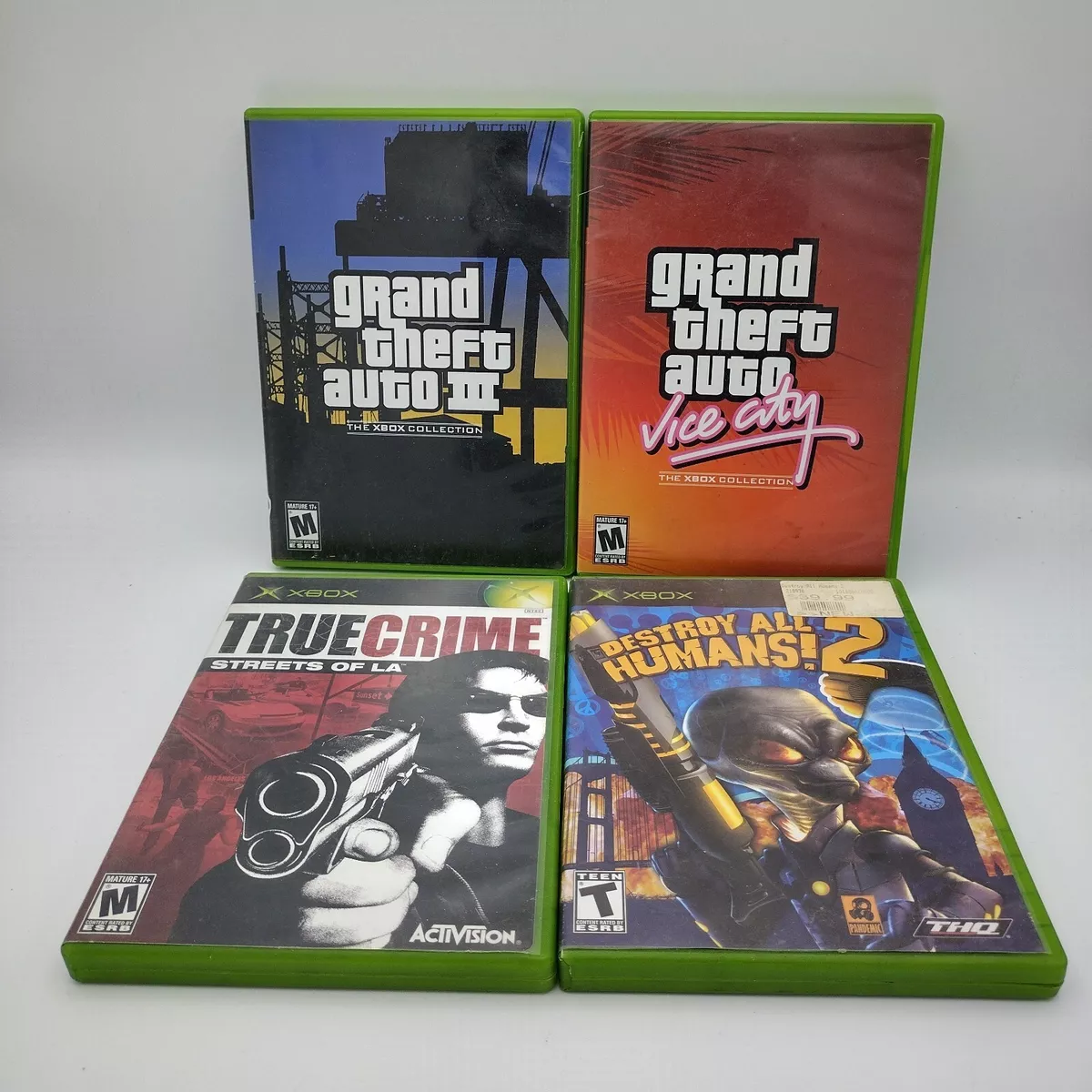 Xbox Video Games Lot Of 4 GTA 3, Vice City, True Crime, and more