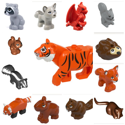 LEGO Animal Minifigures   Dragons, Wolves, Tigers & Forest Creatures - Real Lego