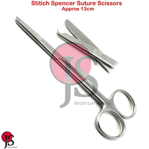 Spencer Stitch Suture Removal Scissors 13cm Dental Surgical Instruments - Picture 2 of 6