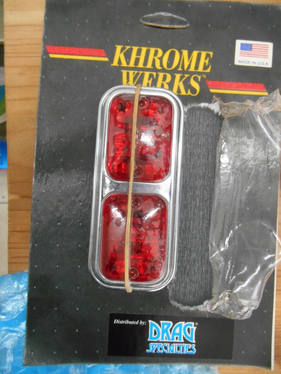Krome Werks Marker Light Baron Mini Twin Red Custom Harley Krome Werks Marker Light Baron Mini Twin Red Custom Harley