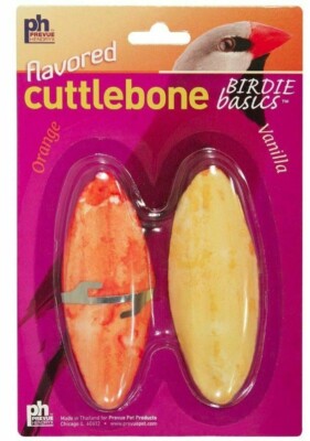 Prevue Pet Products Orange and Vanilla Flavored Cuttlebone 4 in, 2 pk