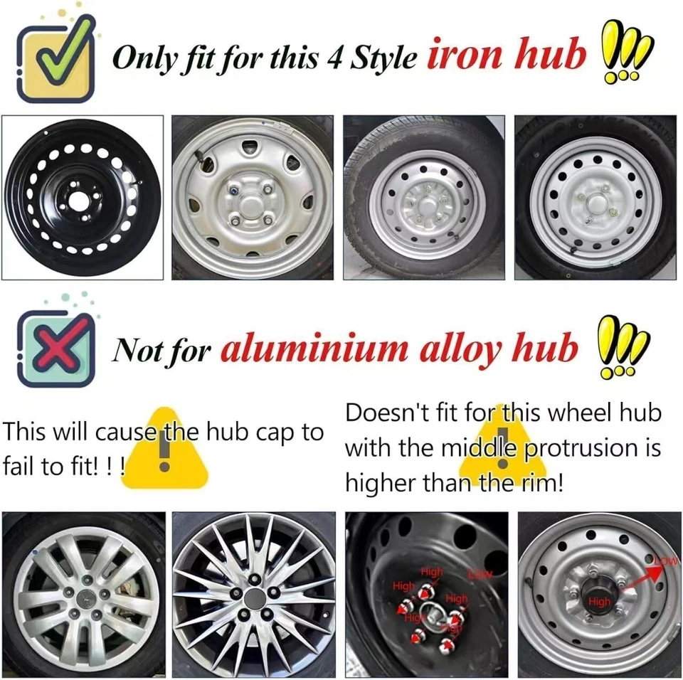 Silver For Toyota Prius C V 15" 4PCS Wheel Covers Hubcaps Hub Caps R15 Foto 4 de 4