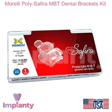 Morelli P0Iy-Safira MBT Dental Brackets Kit Alumina Transparent Ceramic 20pcs