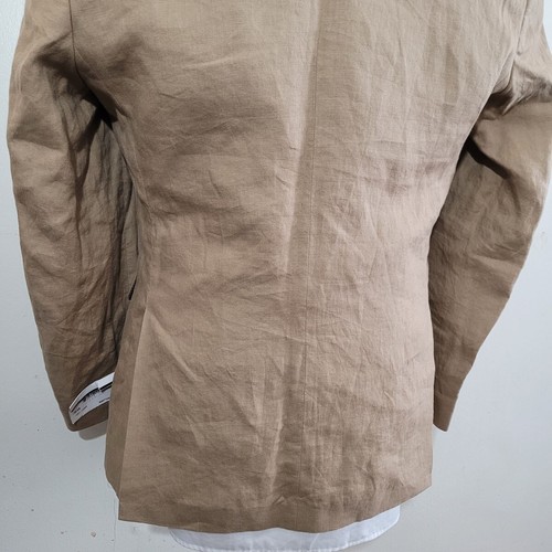 Tommy Hilfiger Men's Linen Blazer R38 Tan Double Vented Single Breast NWT - Picture 9 of 21