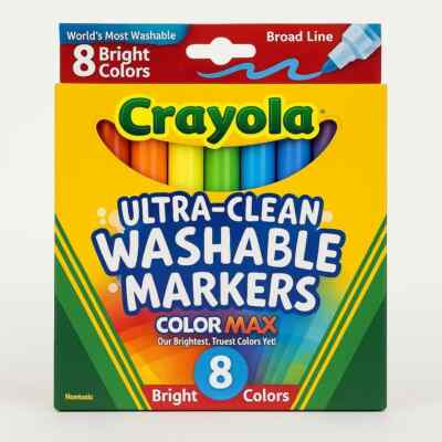 Crayola waschbares Marker-Set, 8 Farben, breit, hell