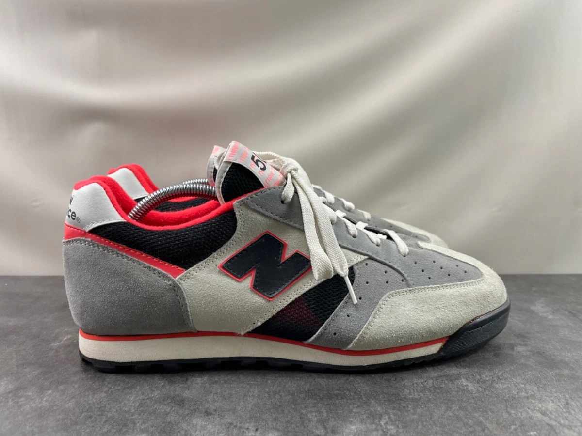 New Balance 500 Men Shoes Gray Orange Black 11M Suede Leather Athletic Sneakers