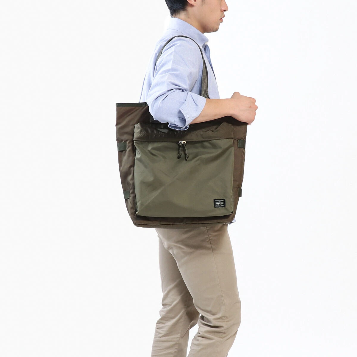 YOSHIDA PORTER FORCE TOTE BAG 855-07595 Olive green Khaki With