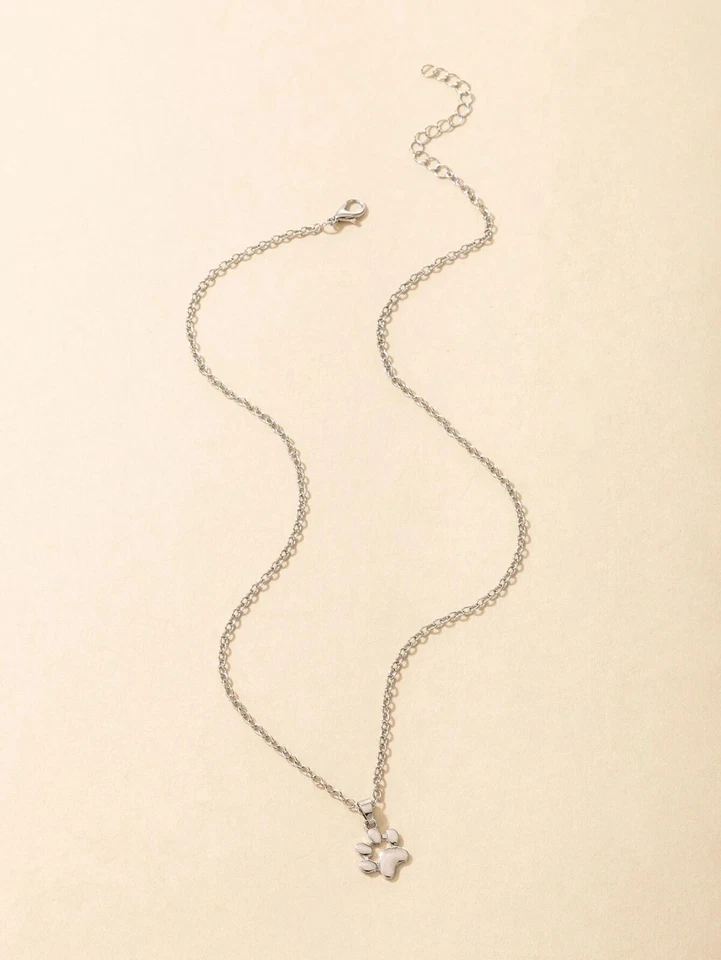 Collana Zampa Cane Gatto Orso Impronta Animali Ciondolo Cucciolo Dog  - Immagine 2 di 4