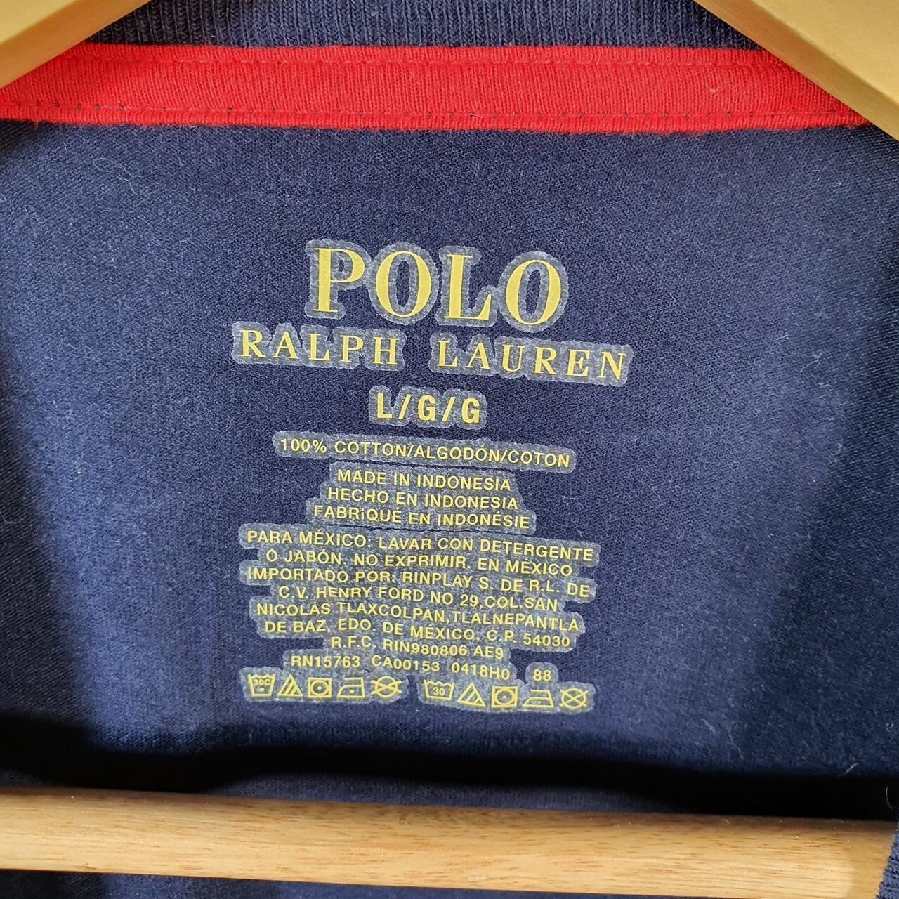 Polo Ralph Lauren vintage uomo grande blu ricamata pony vestibilità classica