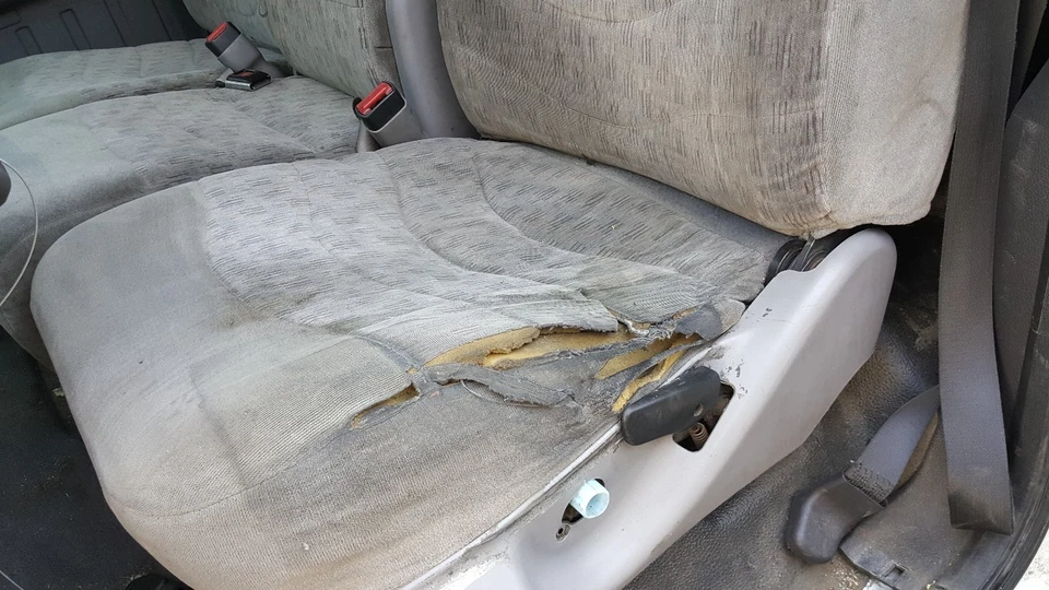 11-12 F250 Gris Tela Regular Cabina Asientos Interior Asiento AS CORE OEM Foto 4 de 4