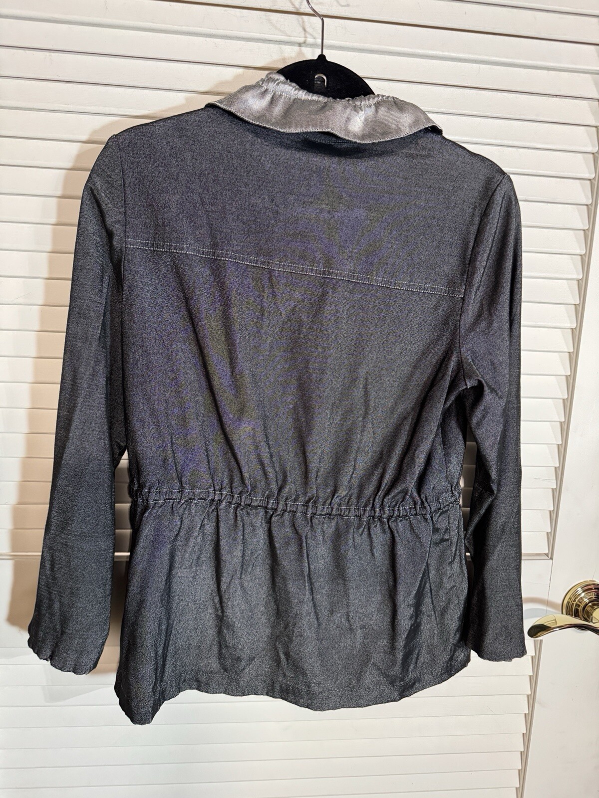 Ruby Rd Black Silver Lined Jacket Women’s 8 Stret… - image 7