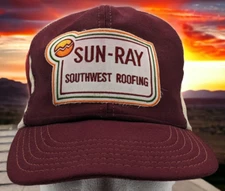 Vintage Sun-Ray Southwest Roofing Mesh Snapback Hat Cap