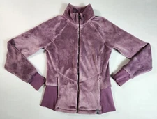Free Country Plush Full Zip Up Sweater High Neck Long Sleeve Womens Size Small