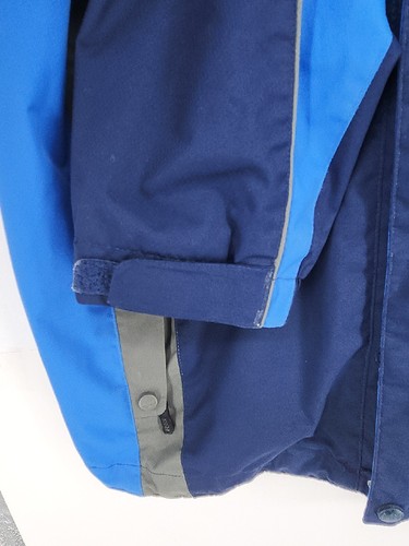 REI Boys Medium (10/12) Coat Jacket Blue Windbreaker Rain Zipper Hooded Pockets - Picture 5 of 11