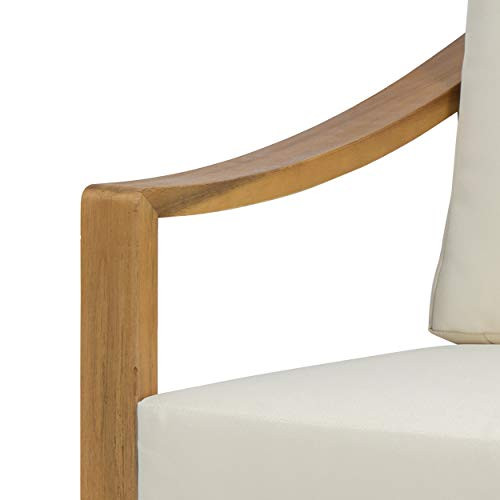 Addison Outdoor 4 Seater Acacia Wood Chat Set with Water Resistant Cushions, - Picture 7 of 8