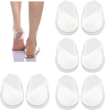 4 Pairs Orthopedic Insoles for Men and Women, Medial  Lateral Heel Wedge Silico
