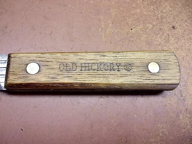 Cuchillo Old Hickory Tru-Edge 10 3/4" con pasadores de latón Full Tang Ontario Knife Co. EE. UU. Foto 4 de 4
