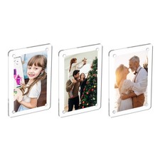 2.36 x 3.54 Inch Acrylic Magnetic Picture Frame 3Pcs Mini Picture Frames