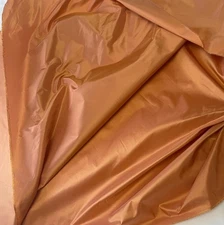 Vintage Pure Silk Taffeta Fabric Changeable Pink Copper Color 55" Doll Dressing