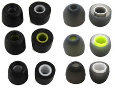 3 Pair Memory Foam 3 Silicone Rubber Replacement Earbuds, Ear S/M/L