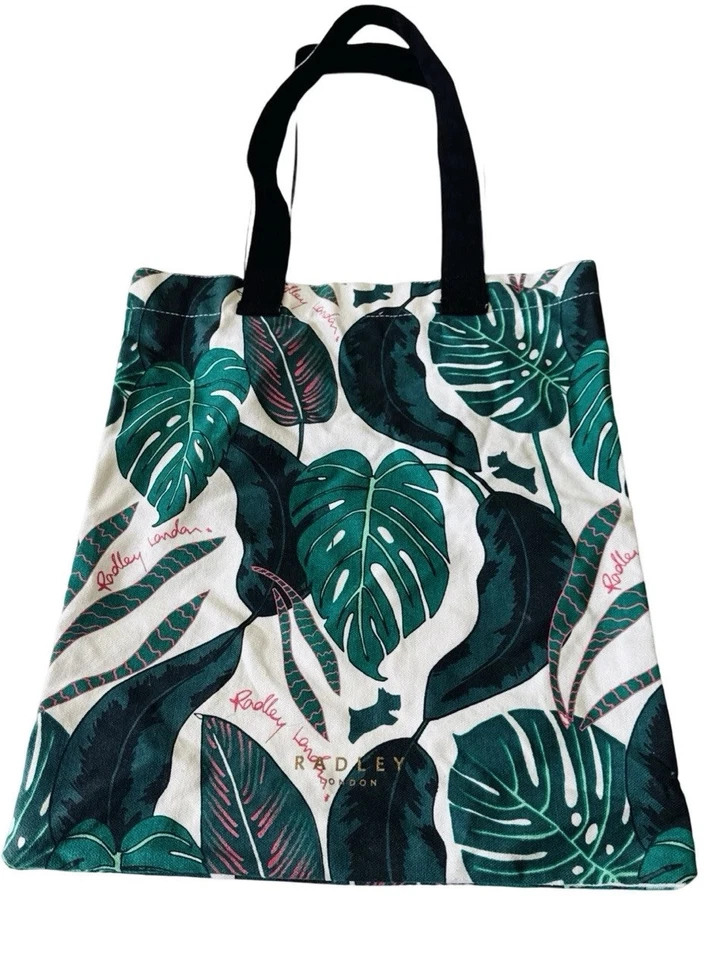 Bolsa tote Hilary Radley London Winter Gardens estampa de folhas nova sem etiquetas - Imagem 2 de 4