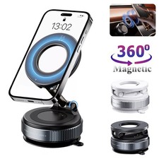 Car Phone Holder for Magsafe 360 Adjustable Magnetic Vacuum Suction for iPhone