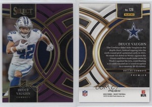 2023 Panini Select Premier Level Purple Prizm /75 Deuce Vaughn #128 Rookie RC