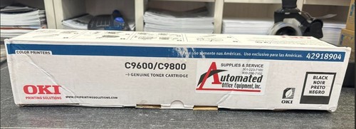 Genuine OKI 42918904 Black Toner Cartridge For C9600 & C9800 -- New Sealed - 第 1/3 張圖片