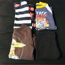 Bundle Boy  s Ling Sleeve Shirts stripes Justice league Boy size Small 4 5 6