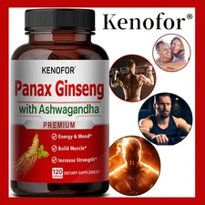 Panax Ginseng Capsules,Endurance & Performance Support,120 Caps X 5 Bottle