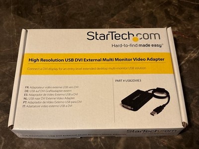 StarTech USB to DVI Adapter External Video & Graphics Card USB2DVIE3