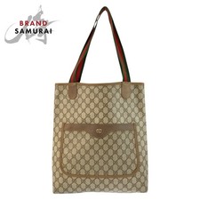 GUCCI Borsa Vintage Linea Sherry Beige Marrone Tela Donna Usata dal Giappone