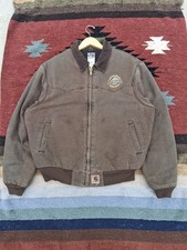 Carhartt Men's Vintage Western Santa Fe Bomber Jacket Xl Chestnut Brown Mexico