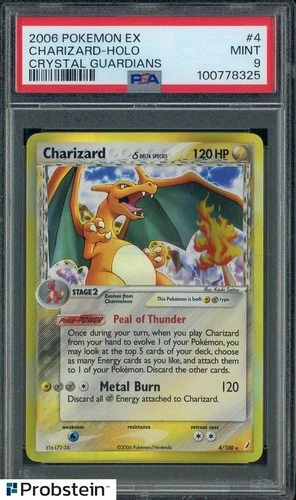 2006 Pokemon Ex Crystal Guardians #4 Charizard Holo PSA 9 MINT